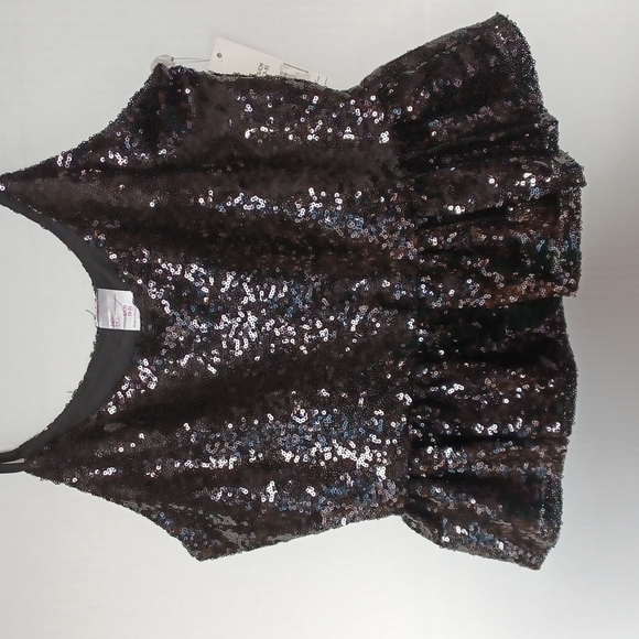 No Boundaries Junior Black Glitter Tank Top size Small - Picture 4 of 4